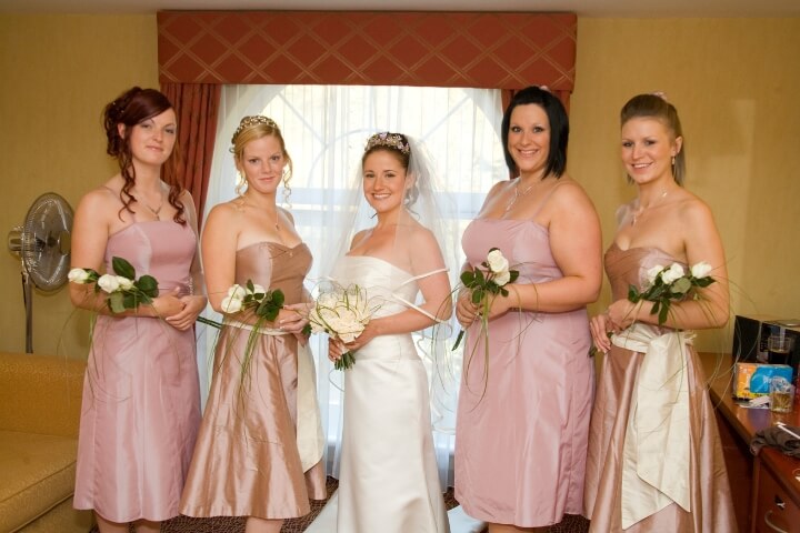 bride with bridesmaids photo